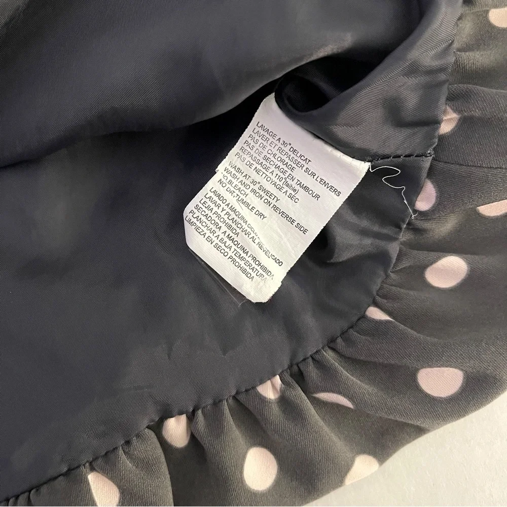 LILI GAUFRETTE Girl’s Gray and Pink Polka Dot Skirt - 23 Months